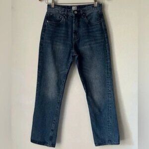 Toteme Twisted Seam Denim Straight Leg Jeans Blue Wash Size 25